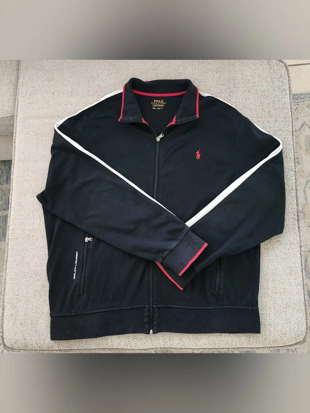 Polo Ralph Lauren Men's Full Zip Black Track XXL Jacket
